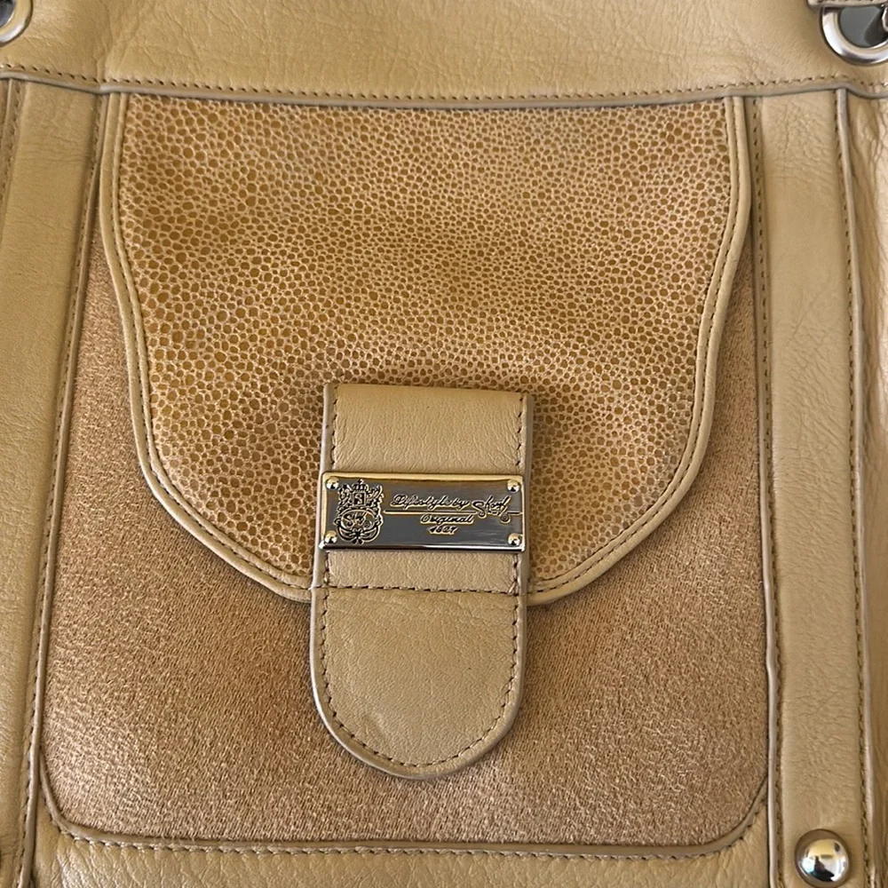 Sharif Leather Shoulder Crossbody Bag with Tote in Mustard Yellow NWOT